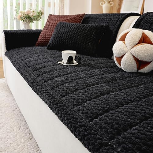 ペット用ソファカバー、洗えるオールシーズン対応の滑り止めスリップカバー、リビングルームや寝室用のコーデュロイ厚手クッションマット Style-B 70x70cm/28x28in