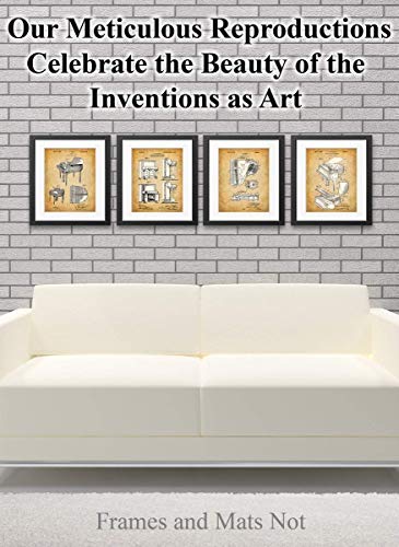 Original Piano Patent Art Prints - Set Of Four Photos (8X10) Unframed - Makes A Great Music Studio Decor And Gift Under $20 For Piano Players And Music Lovers #TOP6