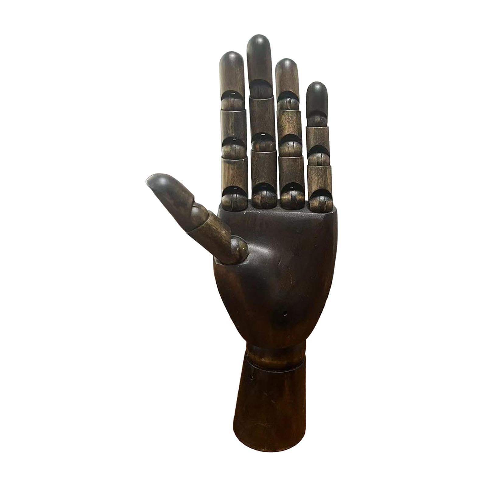 SM SunniMix Wood Hand Model Hand Mannequin Figure Jewelry Display Stand Practical Artist Mannequin for Art Sketching Bracelets, Left