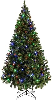 WeRChristmas Pre-Lit Spruce Multi-Function Christmas Tree, 2.1 m - 7 feet with 300-LED Lights, Multi-Colour