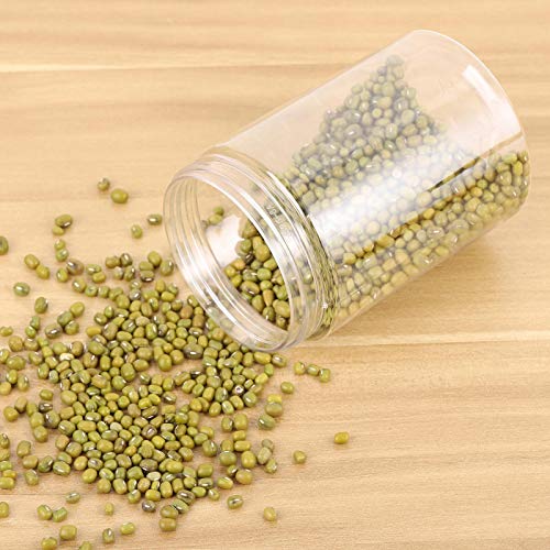 Tecbeauty 12-Pack 300ml Empty Large Refillable Clear Plastic Jars with Lids for Beauty Products, Round Containers for Slime, Cream, Multi Use, Gold4