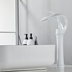 Rubinetto Lavabo Bagno In Ottone Bianco - Cartuccia Ceramica, Facile Installazione, Con Tubi 40cm - Foto 11