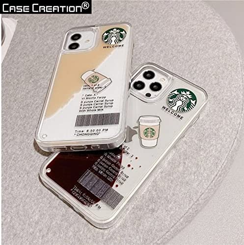 Image of Case Creation TPU|Brown|Mobile Phone Case For iPhone| Printed Sticker And Design Style|Slim Back Cover|Starbucks|Hard Ultra Protective & Anti Shock Pack Of 1 (iPhone 13 Pro Max)