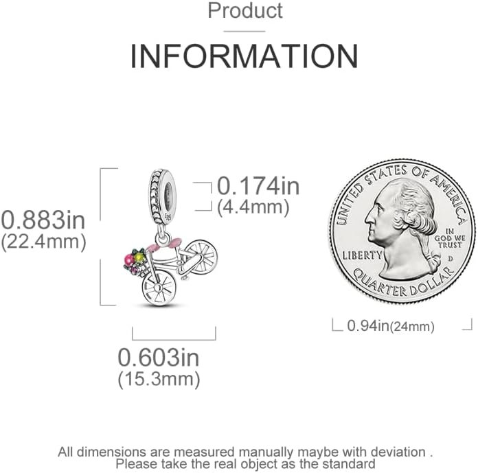 CYCUFF 925 Sterling Silver Charms Suitable for Charm Necklaces, Bracelet Pendants Beads Jewellery Gift for Women Family Friends - Image 4