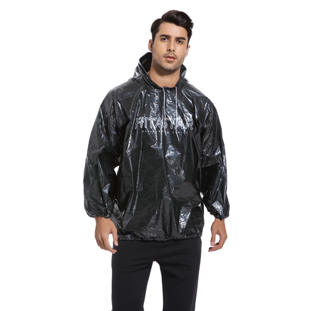Sauna Pullovers Sauna Suit for Women & Men Sweat Suits Workout Shirt Long Sleeve Sweat Suits with Hood-image-0