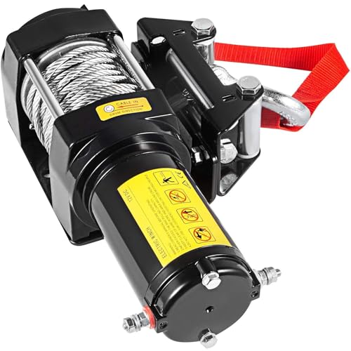 Cxrcy RF4000LBS 12V 4000 Lbs Electric Winch Kits With 3/16"(4.7Mm) Diameter X 32.8'(10M) Length Steel Rope Atv/Utv Winch For Towing Off Road Trailer thumb #6