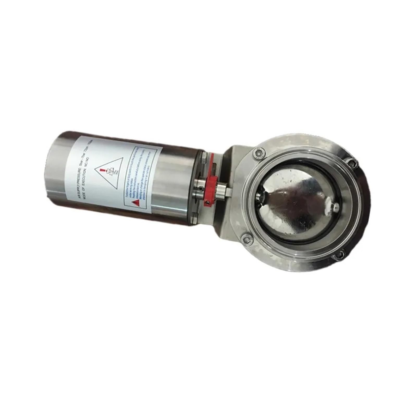 Pneumatic Actuated Butterfly Valve 3"(91mm OD) and 4"(119mm OD) Tri Clamp Stainless Steel 304 with Positioner(4")