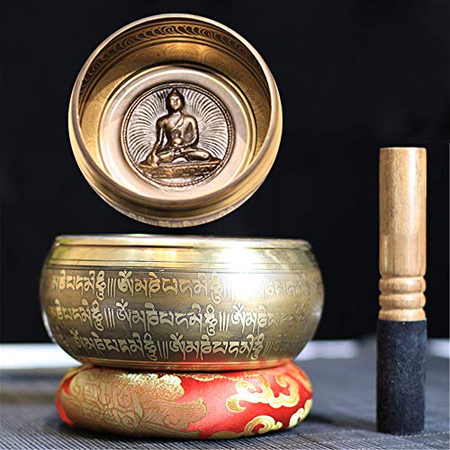 Namvo Tibetische Klangschale Set – Mit Holzschläger & Kissen Für Meditation, Yoga & Entspannung