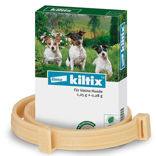 Kiltix Zecken- und Flohhalsband für kleine, aktive Hunde – ca. 35 cm langes Zeckenhalsband für langanhaltenden Zecken- und Flohschutz – Floh- und Zeckenmittel für Hunde