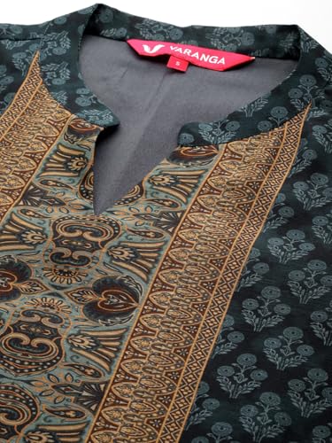 Image of Varanga Women Printed Straight Kurta Set with Dupatta | Chanderi | Round Neck | 3 /4 Sleeve | Calf Length |Casual & Effortlessly Chic Wear