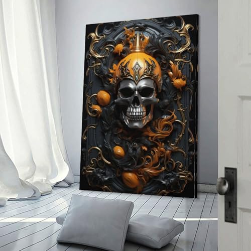 Affiche artistique de squelette art mural peinture impression sur toile 30x45