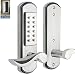 Hangcheng Left Handed Door Combination Code Door Lock with Accent Lever Safety Keypad Lockset for Door-Not Deadbolt(Only for the Door Opens Inward & Need to Drill Additional 4 Holes)