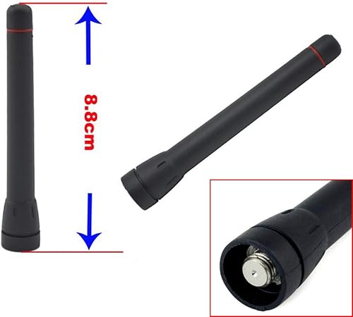 Miniatura 2 de Antena corta VHF 136-174Mhz para radio ICOM Walkie Talkie F11 F16 FA-SC55V IC-F33 IC-F30 IC-F70 IC-F14 F70T F70S F33GS F3011 F3161 F3021 F311 34 ES