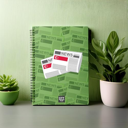 Carnet journal Singapore Newspapers format A5 ligné lot de 20 pièces pour notes