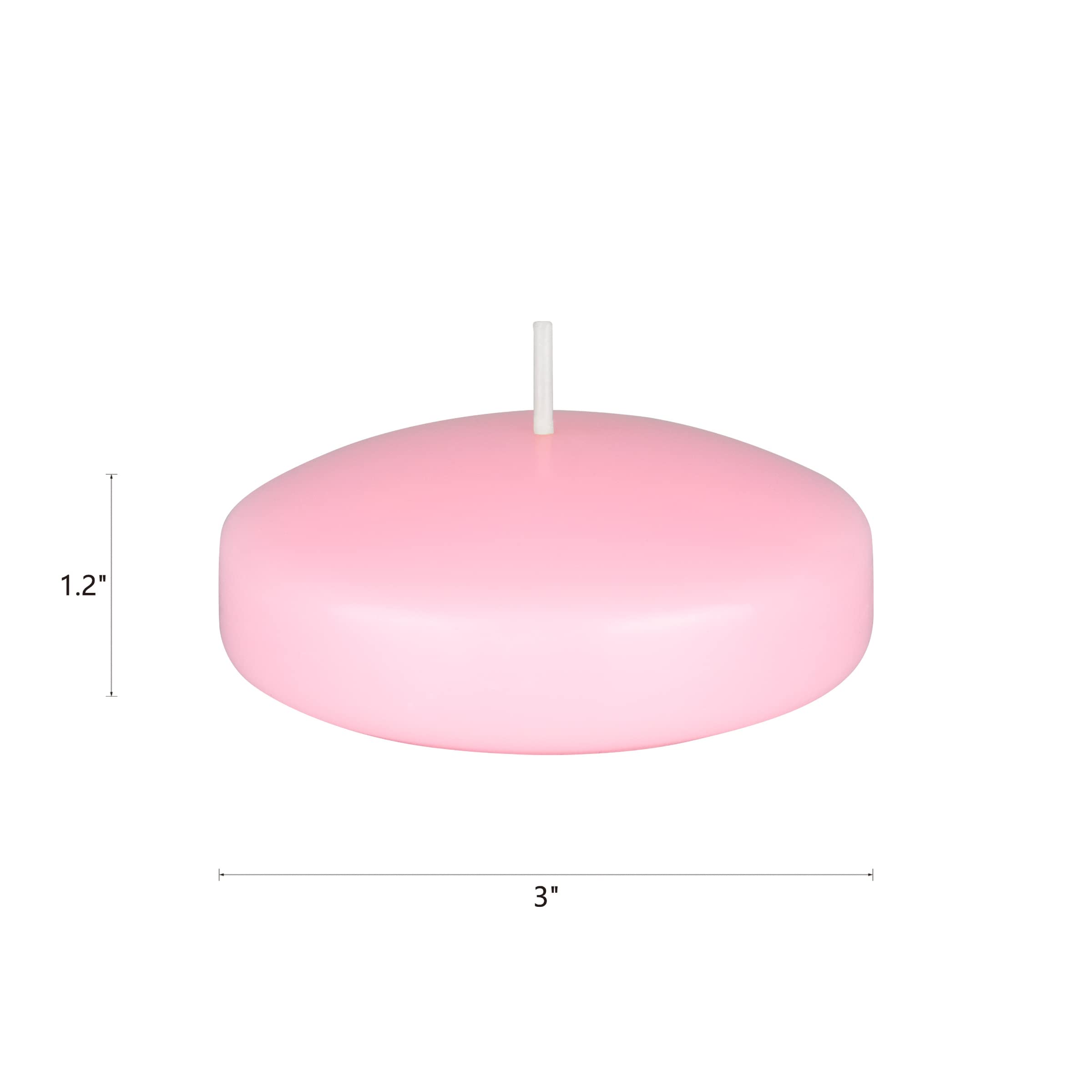 Mega Kerzen – geruchloses 7,6 cm Disc Schwimmkerzen – Pink, Set 4