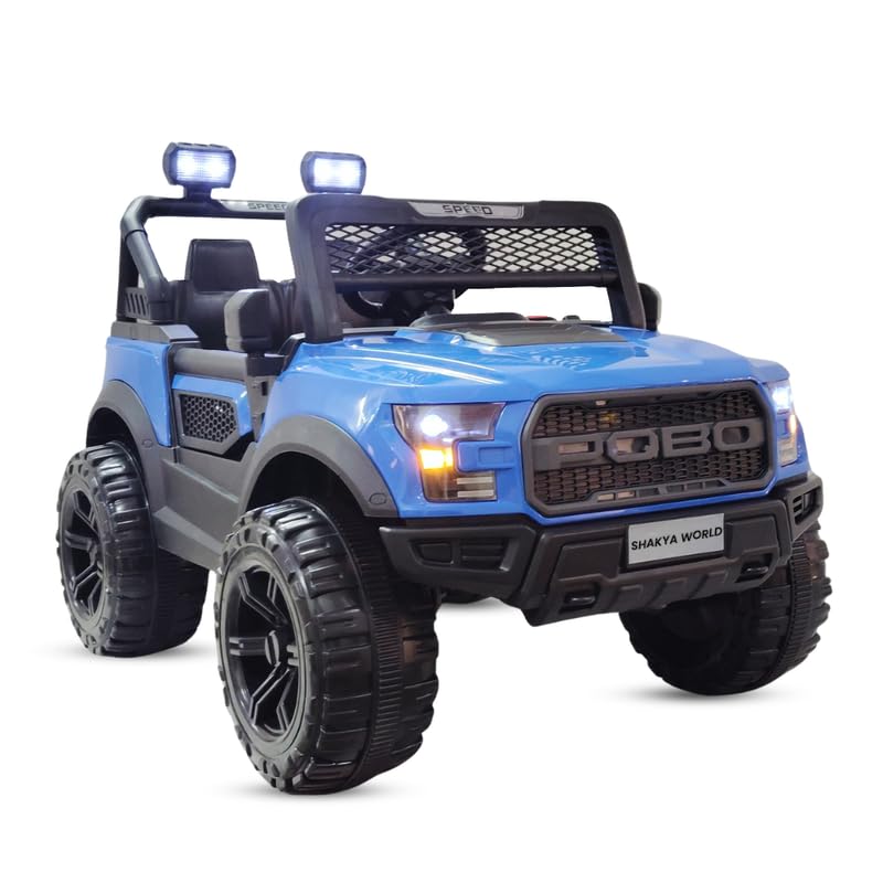 SHAKYA WORLD Pobo Battery Operated Jeep for Kids Ride on Toy, Kids Car with Music & Light, Electric Car for Kids, Blue Color (B0CR13FHQG) Amazon Price History, Amazon Price Tracker