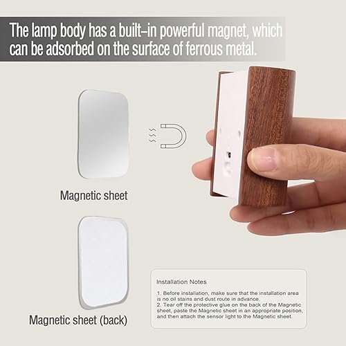 Miniatura 4 de LANDGOO Luces Nocturnas Inteligentes para Escalones Paquete de 2 - Luces para Escalones Recargables con Sensor de Movimiento, LED Blanco Cálido