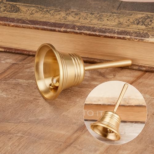 image for Etehup 2.05IN Brass Hand Bell, Small Call Bell, Dinner Hand Bell, Suit