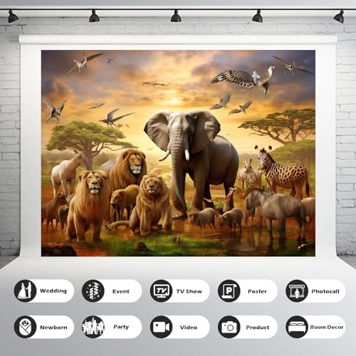 Fondo Fotográfico Animales Jungla 7x5ft miniatura 3