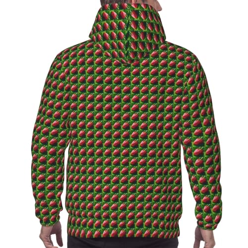 Sweat à capuche décontracté fraise pour un pull avec poche confort - 4