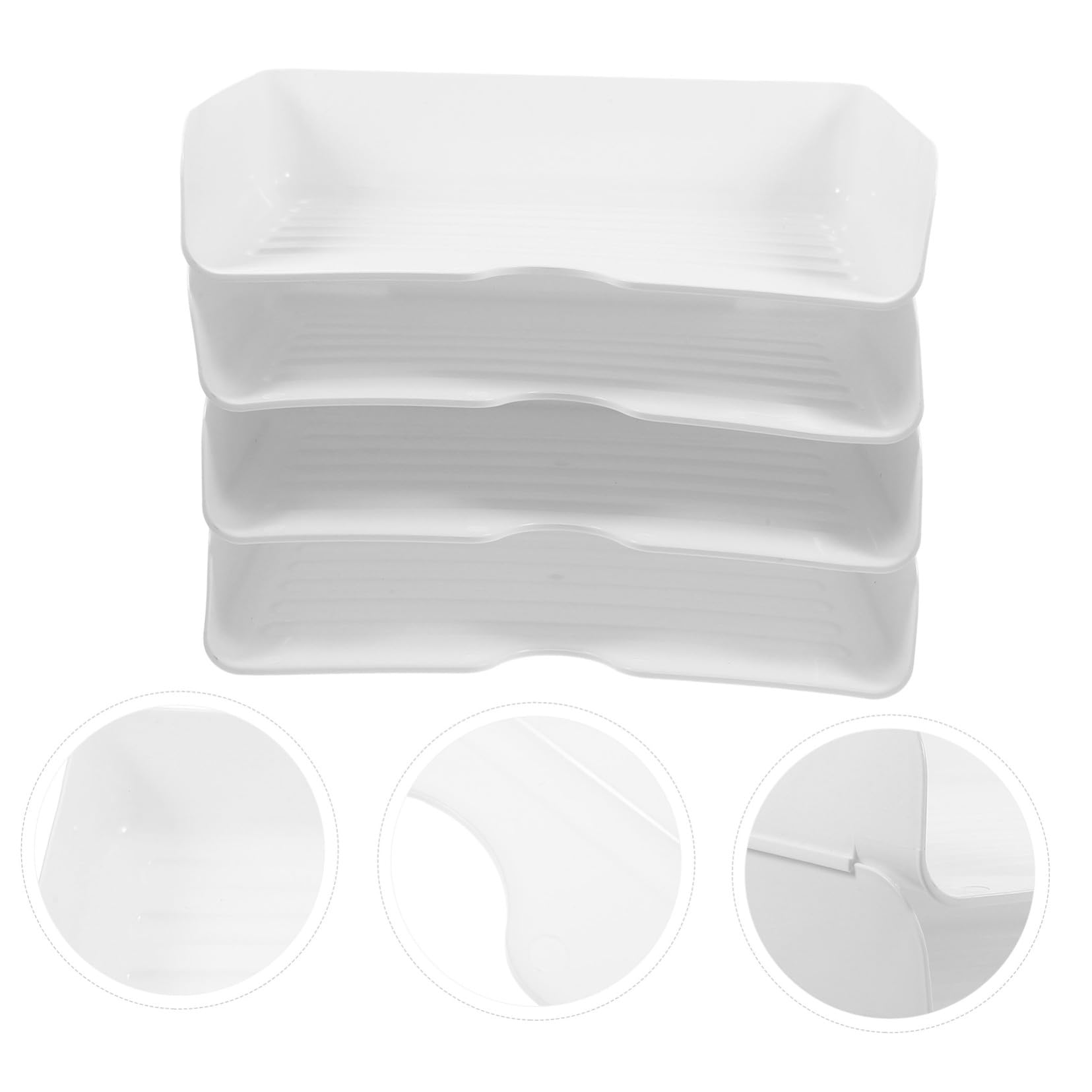SUPVOX 4 Stück Stapelbare Briefablage Schreibtischorganizer aus Pp Platzsparende Papierablage für A4 Papiere Vielseitiger Büro Organizer für Effiziente Schreibtischordnung