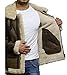 Mens Genuine Shearling Sheepskin Leather Bomber Flying Pilot Aviator B3 WWII Jacket (4XL)
