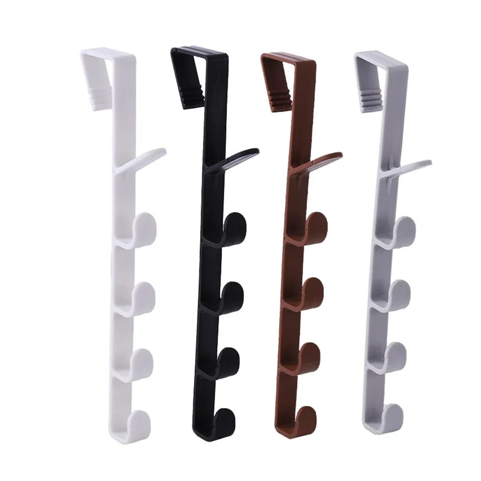 Zguouzantye 4Pcs-Color Random Over The Door Plastic Hanger For Clothes Hats Bags