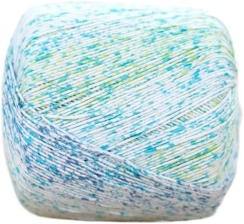 5 Rolls Size 3 Combed Cotton Yarn for Crocheting 3-Ply Lace Thread 50g(26)
