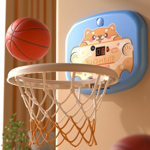 Mini cesta de baloncesto anticaídas con tablero interactivo para evitar el sedentarismo 7