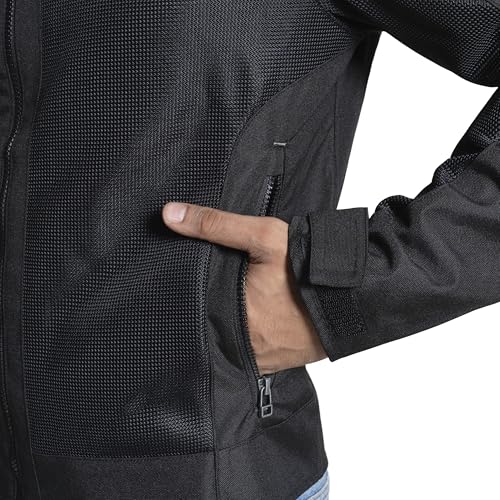Image of HARLEY-DAVIDSON X UrbanX Edge Riding Jacket for Men | 100% Polyester with Breathable Mesh Lining | Protector Compartments for Elbow, Shoulder & Back | Comfortable & Stylish Motorcycle Jacket