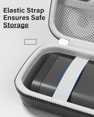 Image of ProCase Label Maker Case Compatible with Nelko P21, Phomemo D30 Label Printer, Compact Portable Bag for SUPVAN E10 /ORGSTA S001 Sticker Printer, Storage for Label Tape&Accessories (Case Only) -Black