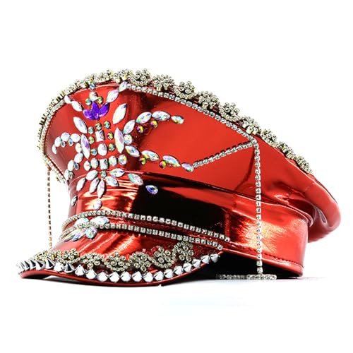 Chapeau bleu marine paillettes et strass pour un look de fête réussi