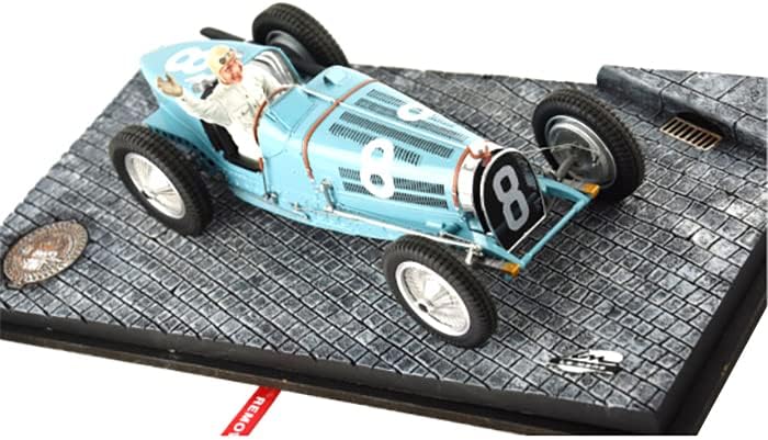 Miniatura 2 de Bugatti T59 #8 Dreyfus 3rd Place Monaco GP (1934) con conductor montado y figuras de Etorre y Jean Bugatti 118 modelos de Le Mans Miniatures FLM