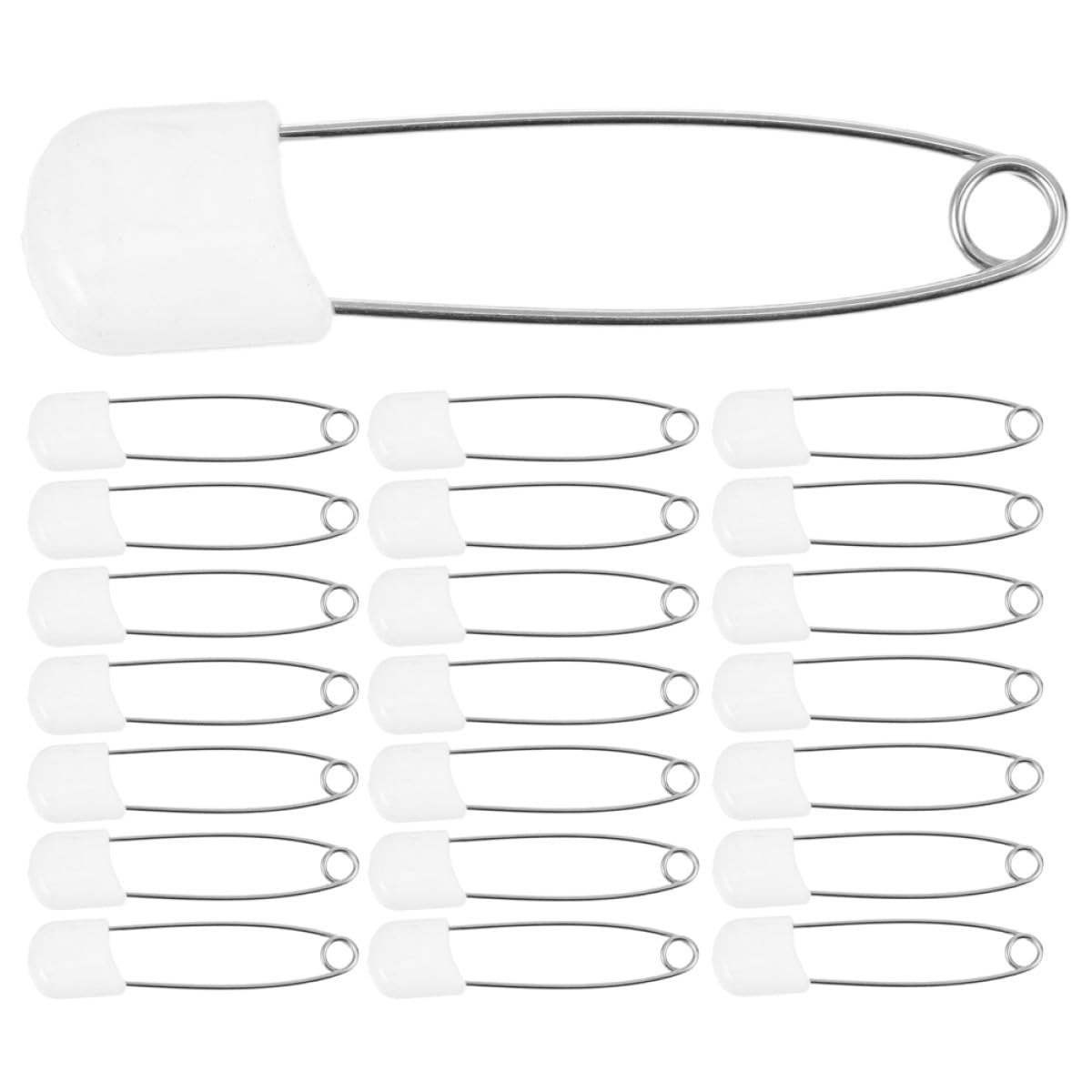 NOLITOY 30 Pcs Épingles à Nourrice Grosse Taille pour Couches Lavables, de Sécurité pour Bébé en Alliage de Zinc et PP, Fiable et Facile à Utiliser pour Couches et Lingettes
