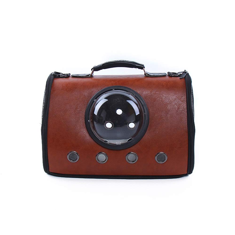 Sac à dos pour chien et chat, sac de voyage capsule marron pour les randonnées
