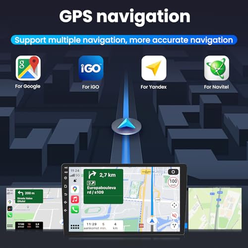 8 Core 4+64GB Car Radio for Jeep Grand Cherokee 2011 2012 2013 WK2: Android 13 Car Stereo Carplay Android Auto, 9" HD Touch Screen, 5G WiFi, GPS Navigation, with Backup Camera, DSP FM/AM Radio, SWC by Kakamoden - Image 6