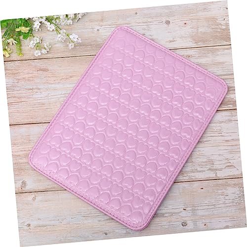 BESTOYARD 美甲用レザー手枕手? ハート柄ピンク 手首クッション付き ネイルアート用ソフト腕置き 手入れ快適サロン向け