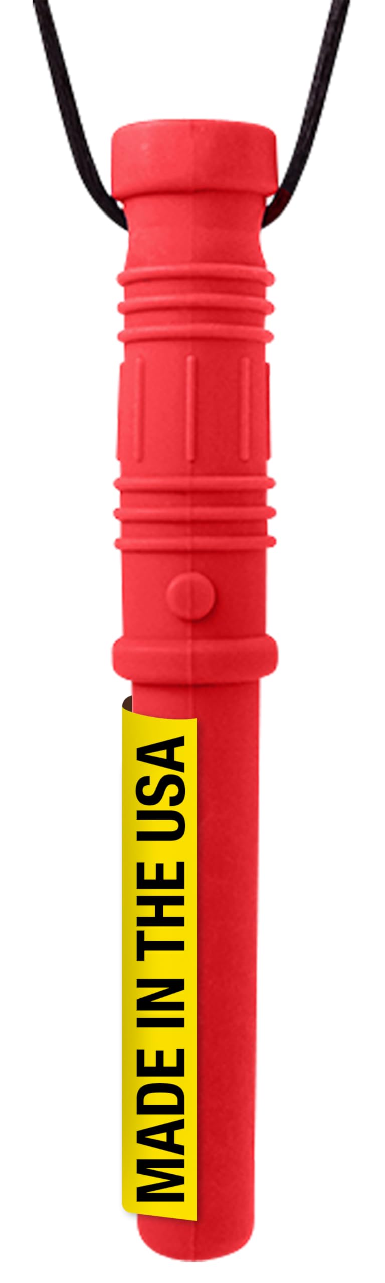ARK Bite Saber, Chew Necklaces for Sensory Kids and Adults, Oral Fidget for Autism, ADHD, SPD, Anxiety, Medical-Grade Sensory Chew Necklace, Standard, Softest, Red