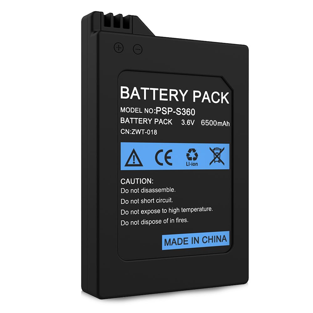 6500mAh Ad Alta Capacità 3.6V Litio ION Batteria Ricaricabile di Ricambio per Sony PSP 2000/PSP-3000 Console (Non per PSP-1000)