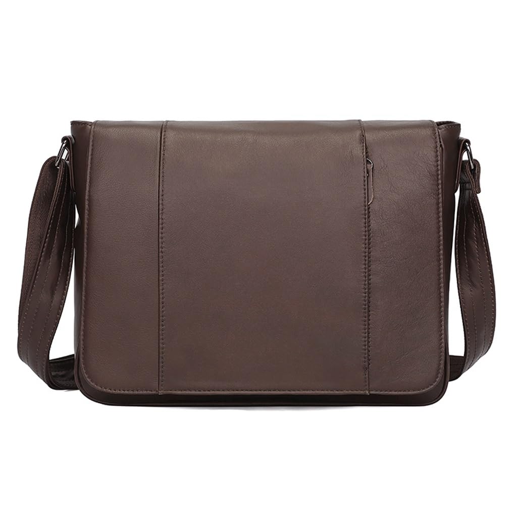 Sac à bandoulière cuir ciré vintage et sac messager rétro pour ordinateur portable