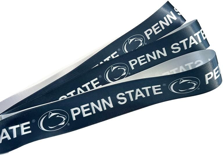 1.5" Penn State Ribbon, Licensed by Offray Ribbon - Officially Licensed (Navy - 15 Yards (5 Feet))