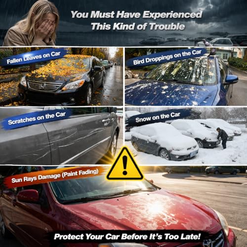 Image of Car Cover for Tata Safari 2019-2020 | 100% Waterproof Heavy-Duty 3-Layer Car Body Cover | All-Weather Rain, UV, Sun & Dust Protection | Custom Fit | Mirror & Antenna Pockets | Navy Blue
