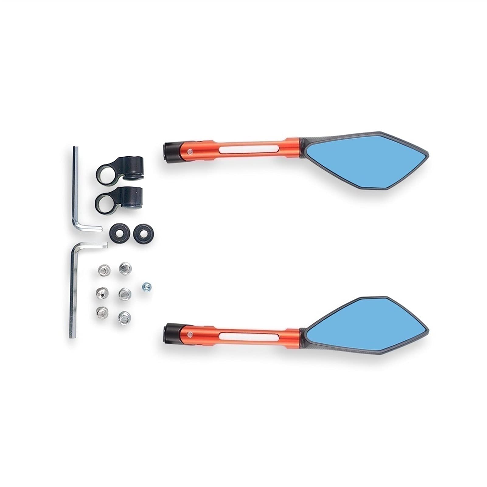 pour B&M&W K1300 K1200 F800 F650 G650 HP2 Accessoires Moto CNC Aluminium Rétroviseurs Verre Bleu Rétroviseur (Color : Orange)