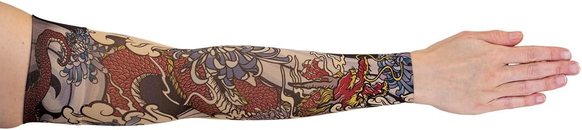Lymphedivas Dragon Lair Beige Medical Graduated Compression Arm Sleeve for Lymphedema