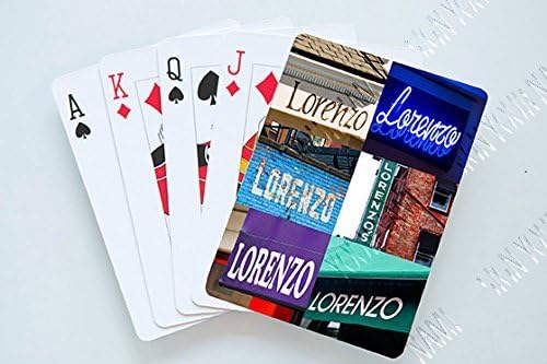 LORENZO Personalized Playing Cards featuring photos of actual signs
