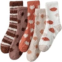 Trifabricy Womens Fuzzy Socks - Super Soft Fluffy Winter Warm Cozy Home Sleeping Slipper Socks for Women