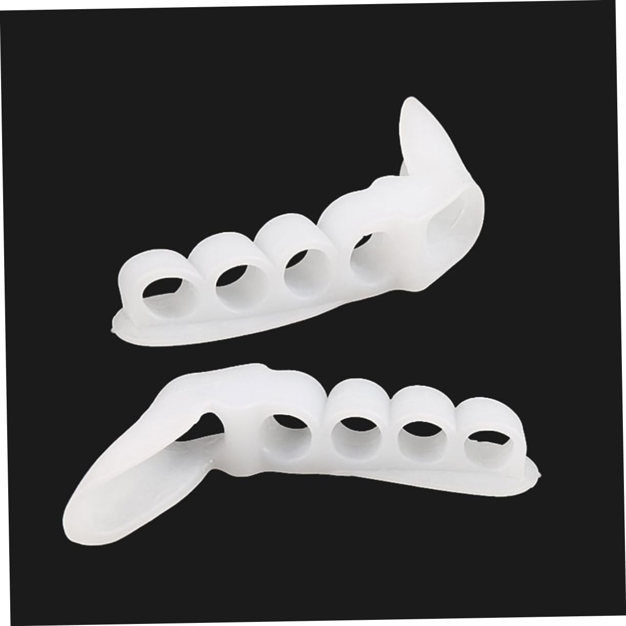 Healvian Silicone Toe Separators for Corrective Bunion Pads Toe Straighteners Foot Care Spacers for Overlapping Toes White