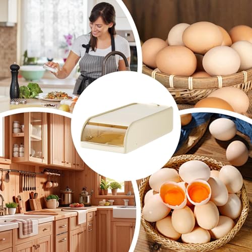 Huevera para nevera con auto-deslizamiento para cocina, apartamento y restaurante 6