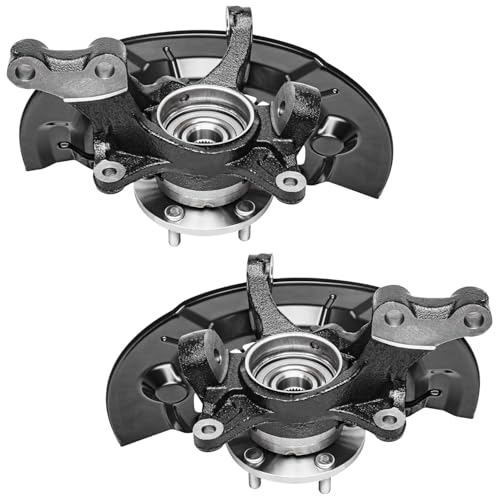 Image of Detroit Axle - Front 2pc Steering Knuckles for 2013 2014 2015 2016 Toyota Avalon 2 Steering Knuckles & Wheel Bearing Hubs Assembly Replacement