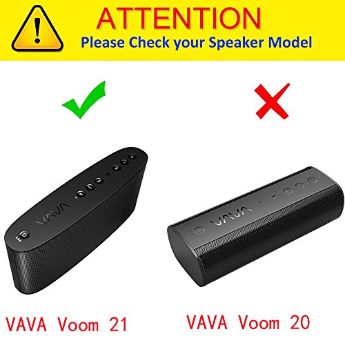 Khanka Hard Carrying Travel Case for VAVA Voom 21 Portable Bluetooth Wireless Speaker - Black